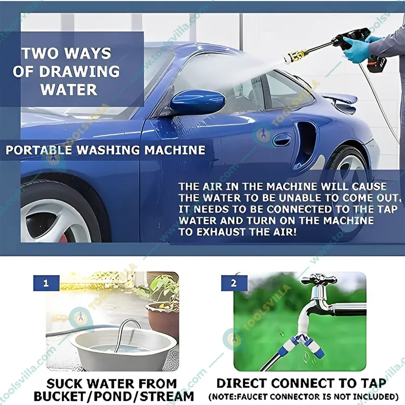 Premium Quality Battery Operated Washer pump 24V Single Phase PVC Body